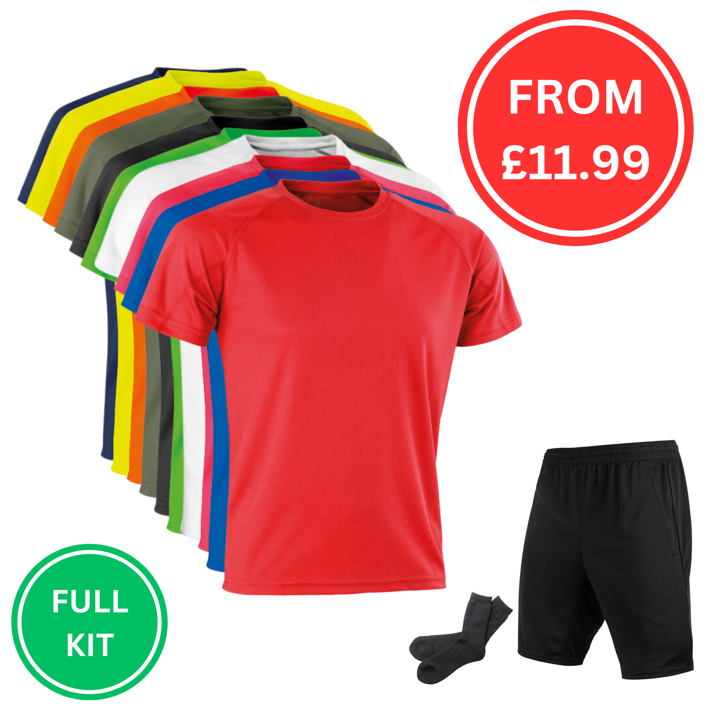 Adults Football Kit (Top, Shorts & Socks)
